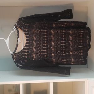 Black Lacey Blue with Tan Lining